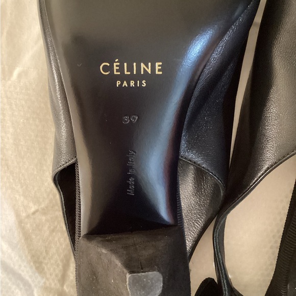 Céline SOFT V NECK SLINGBACK PUMP Black - Picture 13 of 16